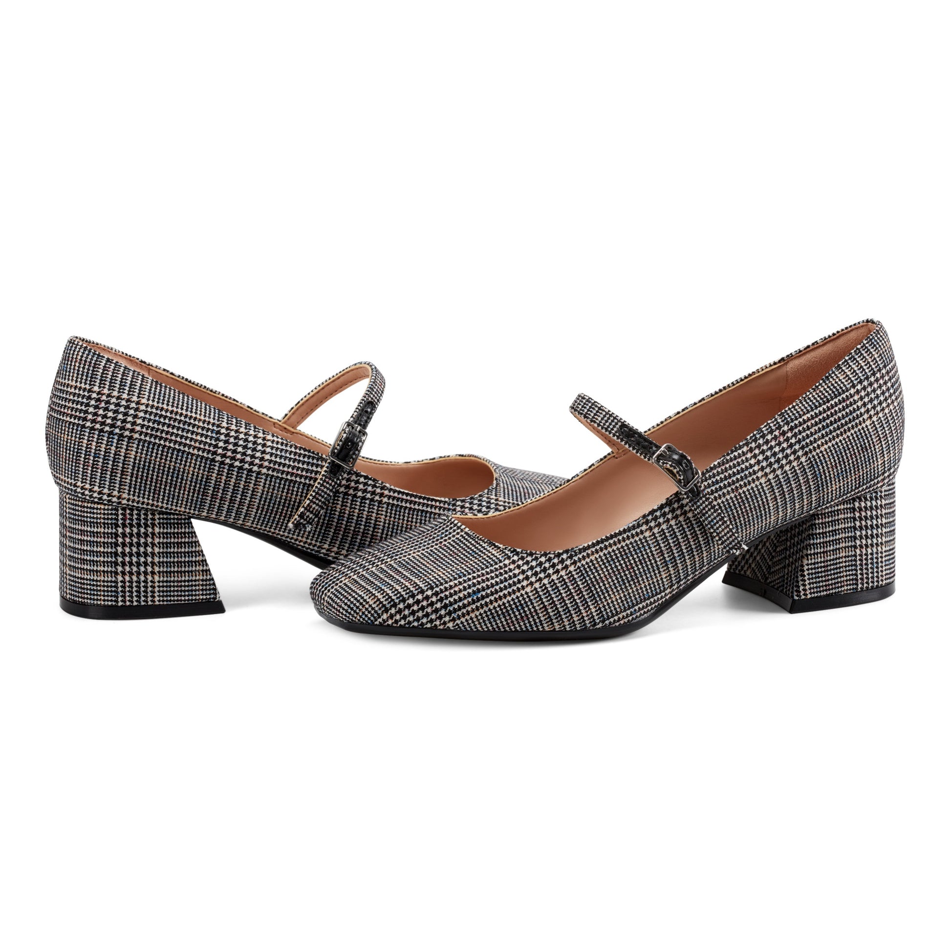 Easy Spirit Marlay Mary Jane Pumps - Black Multi Plaid