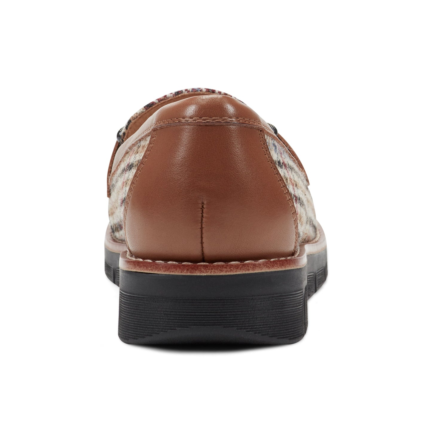 Easy Spirit Vivy Tailored Loafers - Brown Multi Houndstooth