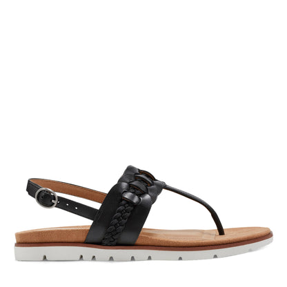 Easy Spirit Elaine Flat Sandals - Black