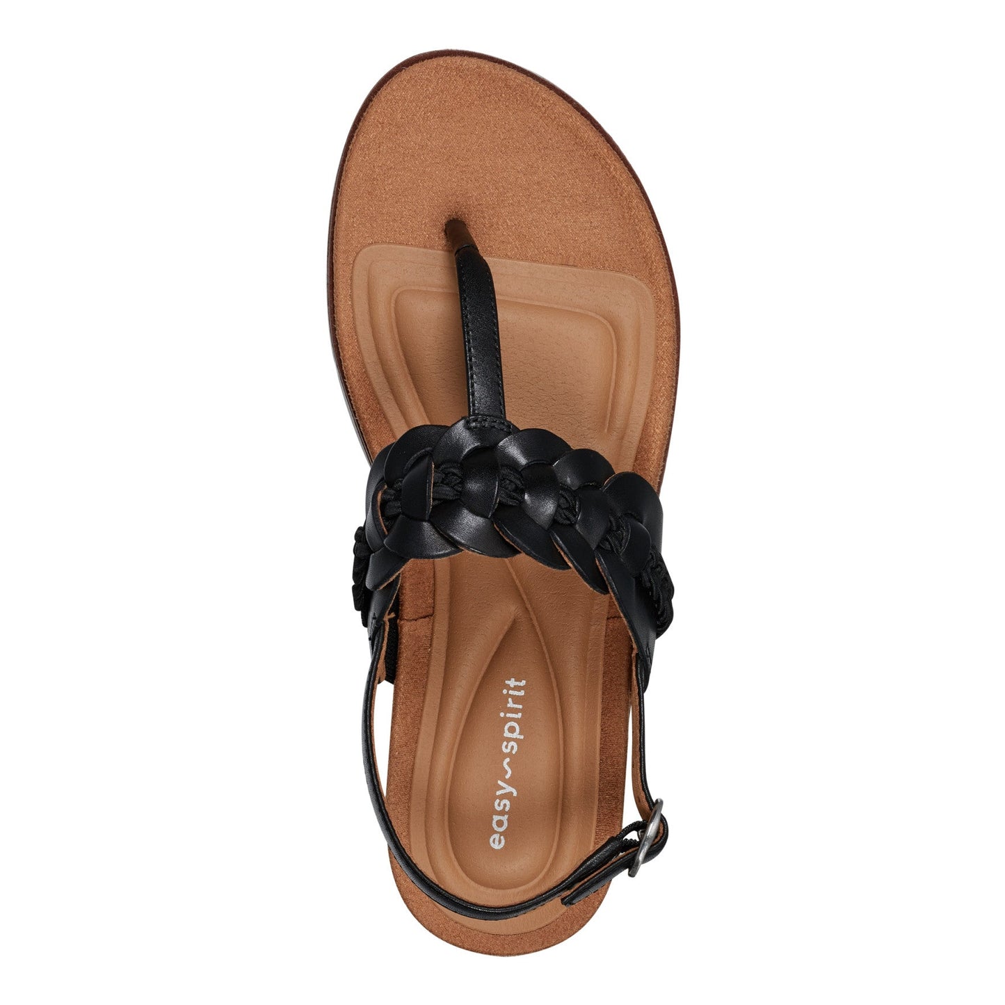 Easy Spirit Elaine Flat Sandals - Black