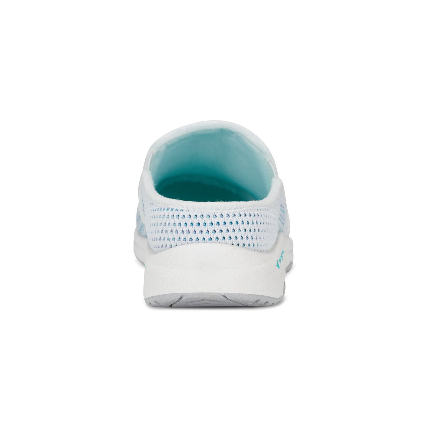 Easy Spirit Takeknit Eco Clogs - White/Blue Knit