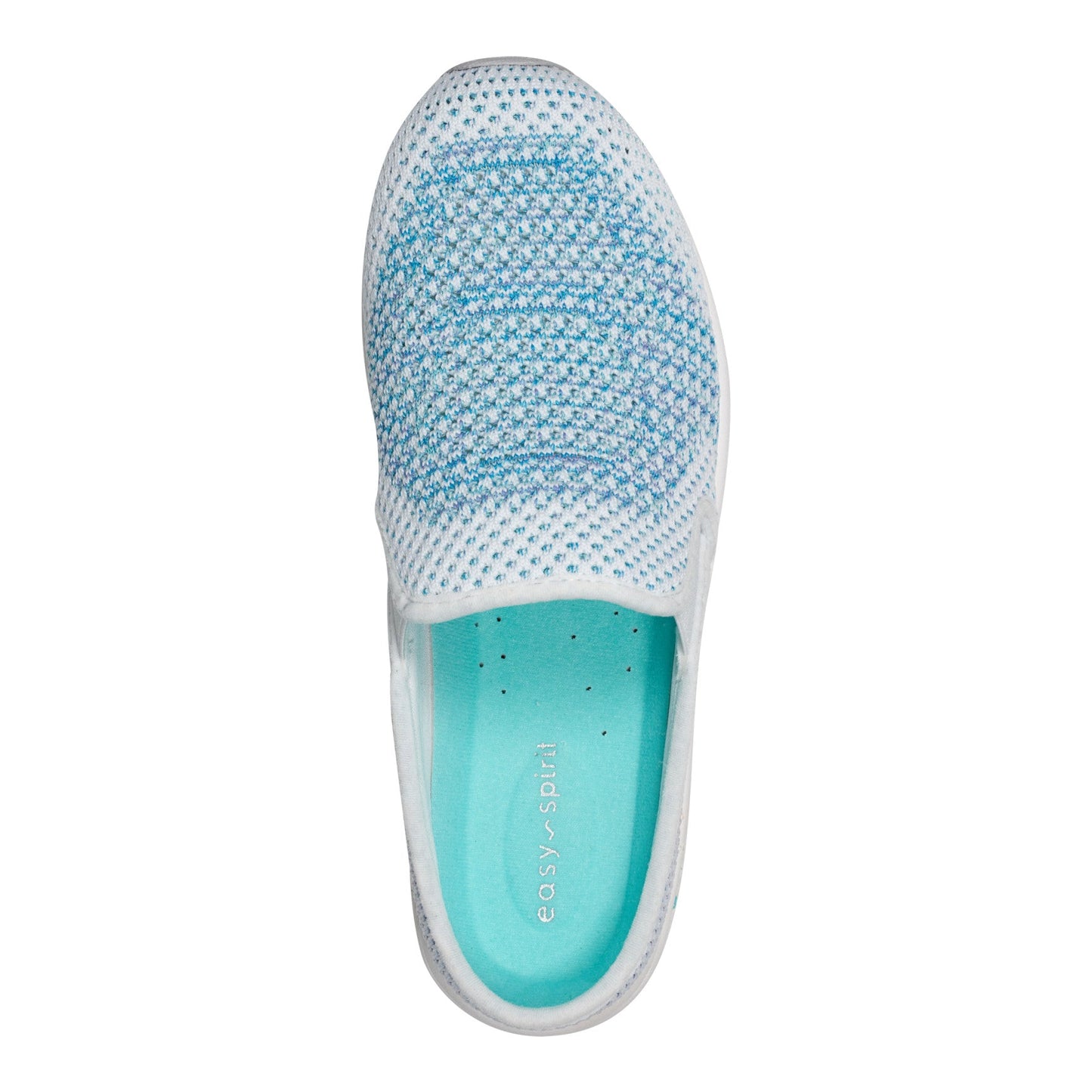 Easy Spirit Takeknit Eco Clogs - White/Blue Knit