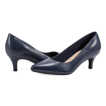 Easy Spirit Lexie Pumps - Navy Leather