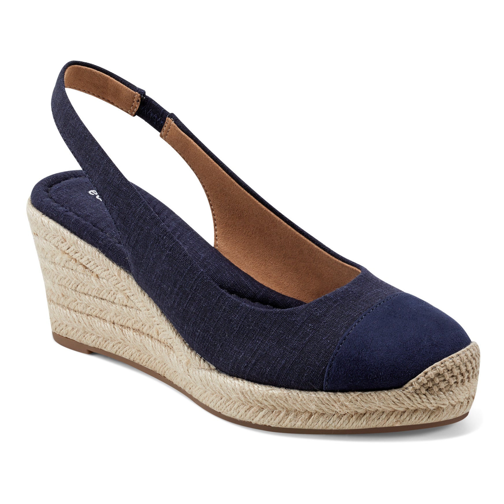 Easy Spirit Margie Platform Wedge Slingbacks - Dark Denim