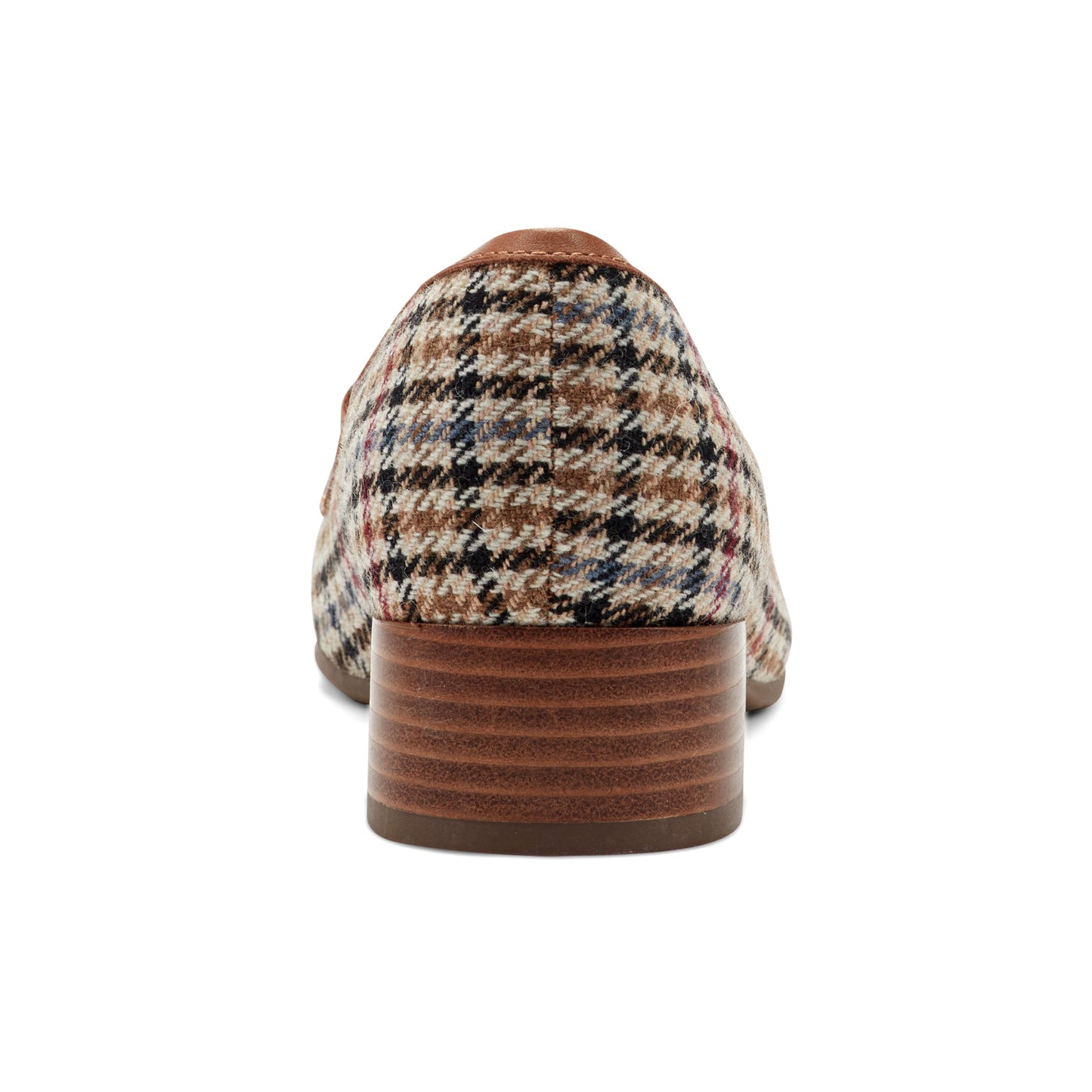 Easy Spirit Franny Dress Loafers - Brown Multi Houndstooth