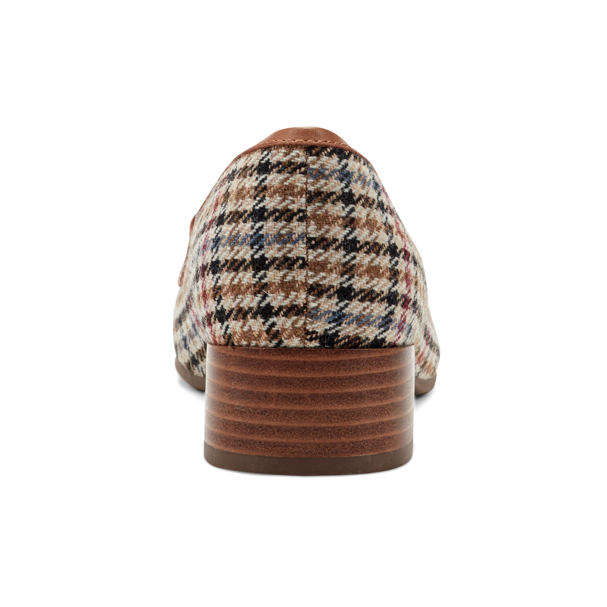Easy Spirit Franny Dress Loafers - Brown Multi Houndstooth