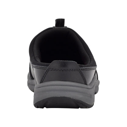 Easy Spirit Argyle Mesh Clogs - Black Leather