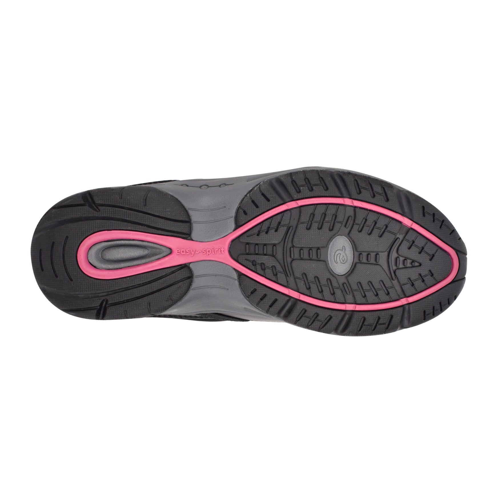 Easy Spirit Argyle Mesh Clogs - Black Leather