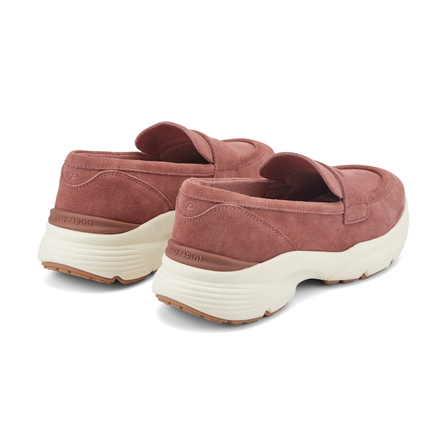 Easy Spirit Morgen Sneaker Loafers - Medium Pink Suede