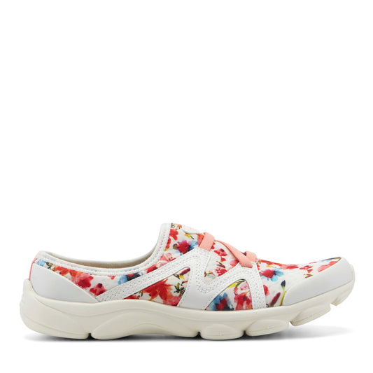 Easy Spirit Riptide Clogs - White/Red Floral Multi