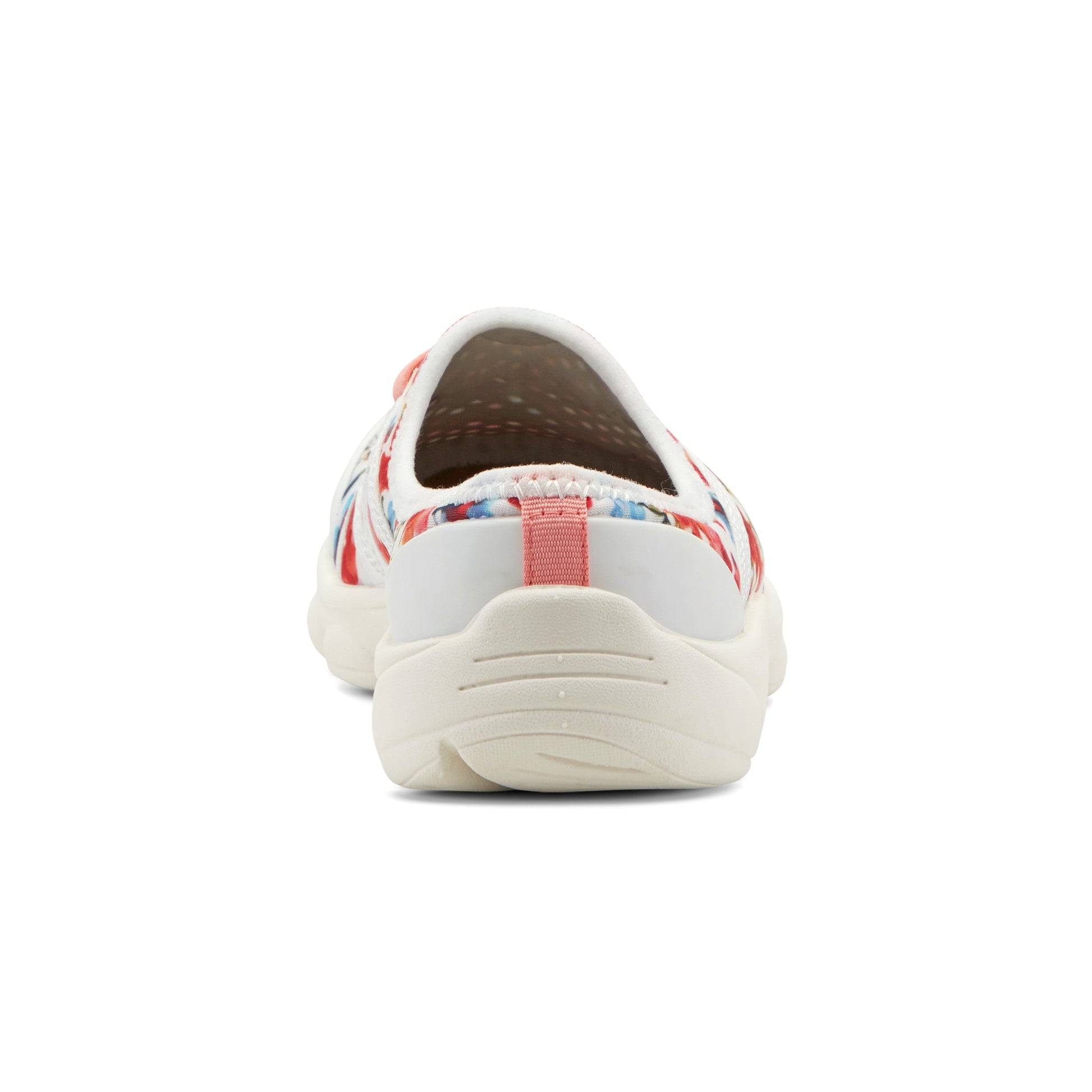 Easy Spirit Riptide Clogs - White/Red Floral Multi