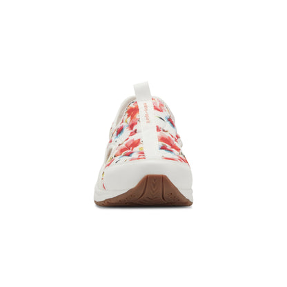 Easy Spirit Trina Slip On Walking Shoes - White/Red Floral