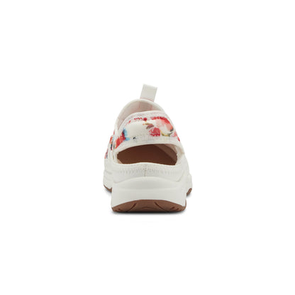 Easy Spirit Trina Slip On Walking Shoes - White/Red Floral