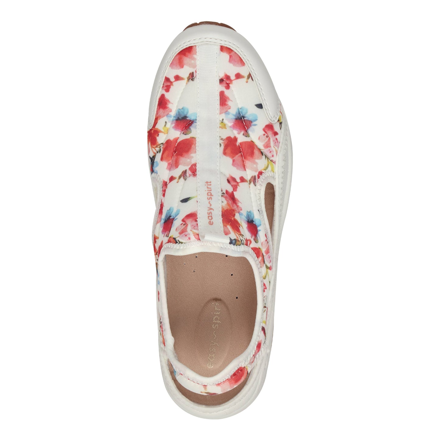 Easy Spirit Trina Slip On Walking Shoes - White/Red Floral