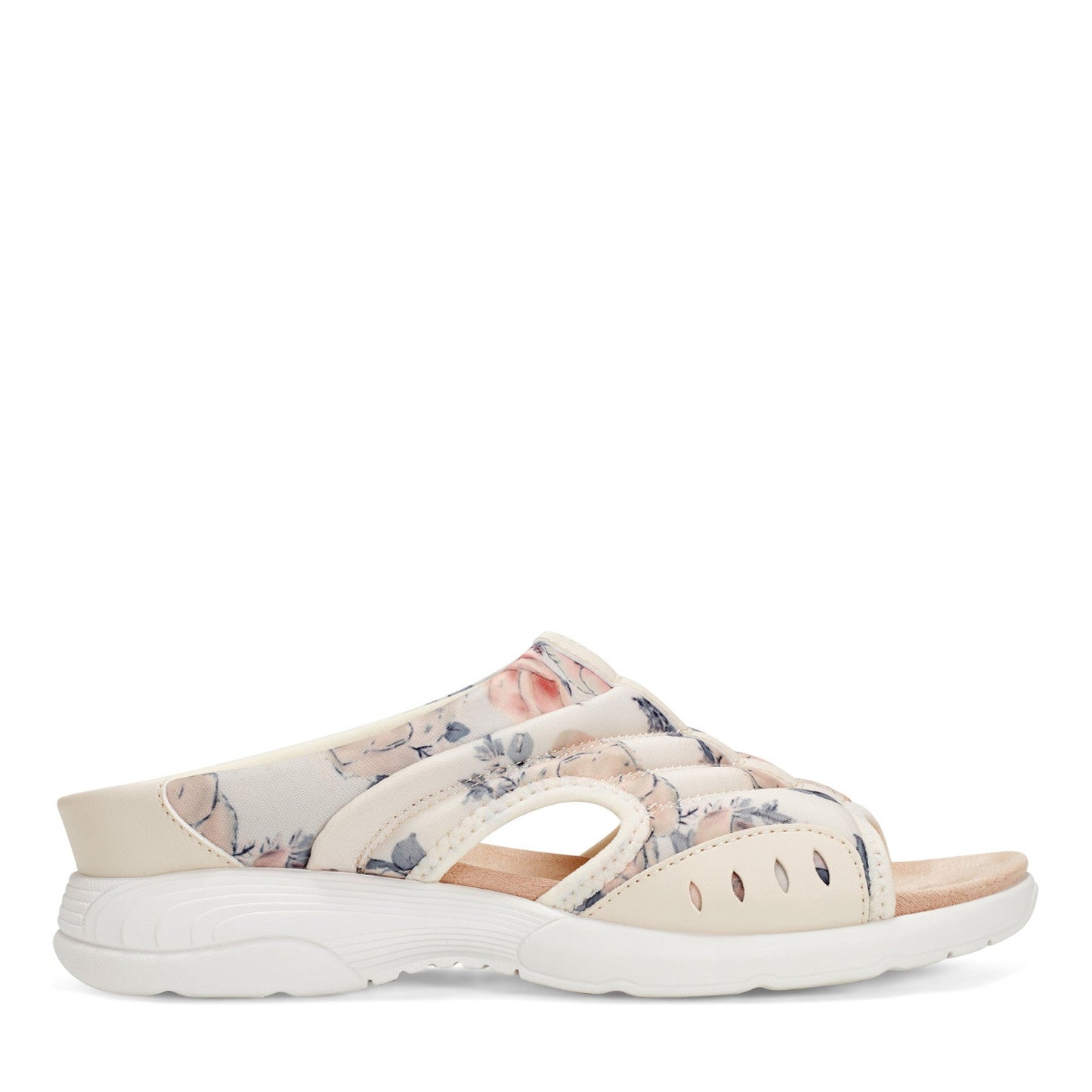 Easy Spirit Traciee Slip On Sandals - Ivory Floral Print