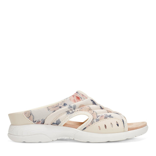 Easy Spirit Traciee Slip On Sandals - Ivory Floral Print