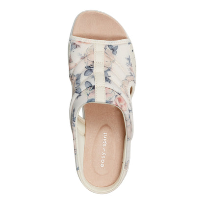 Easy Spirit Traciee Slip On Sandals - Ivory Floral Print