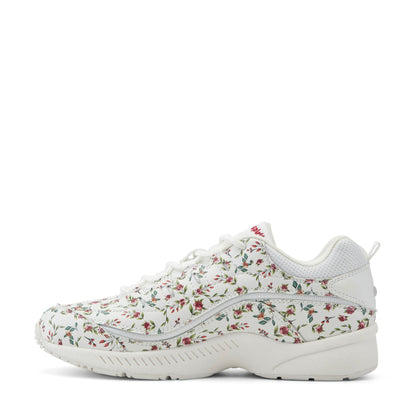 Easy Spirit Romy Walking Shoes - White/Pink Floral