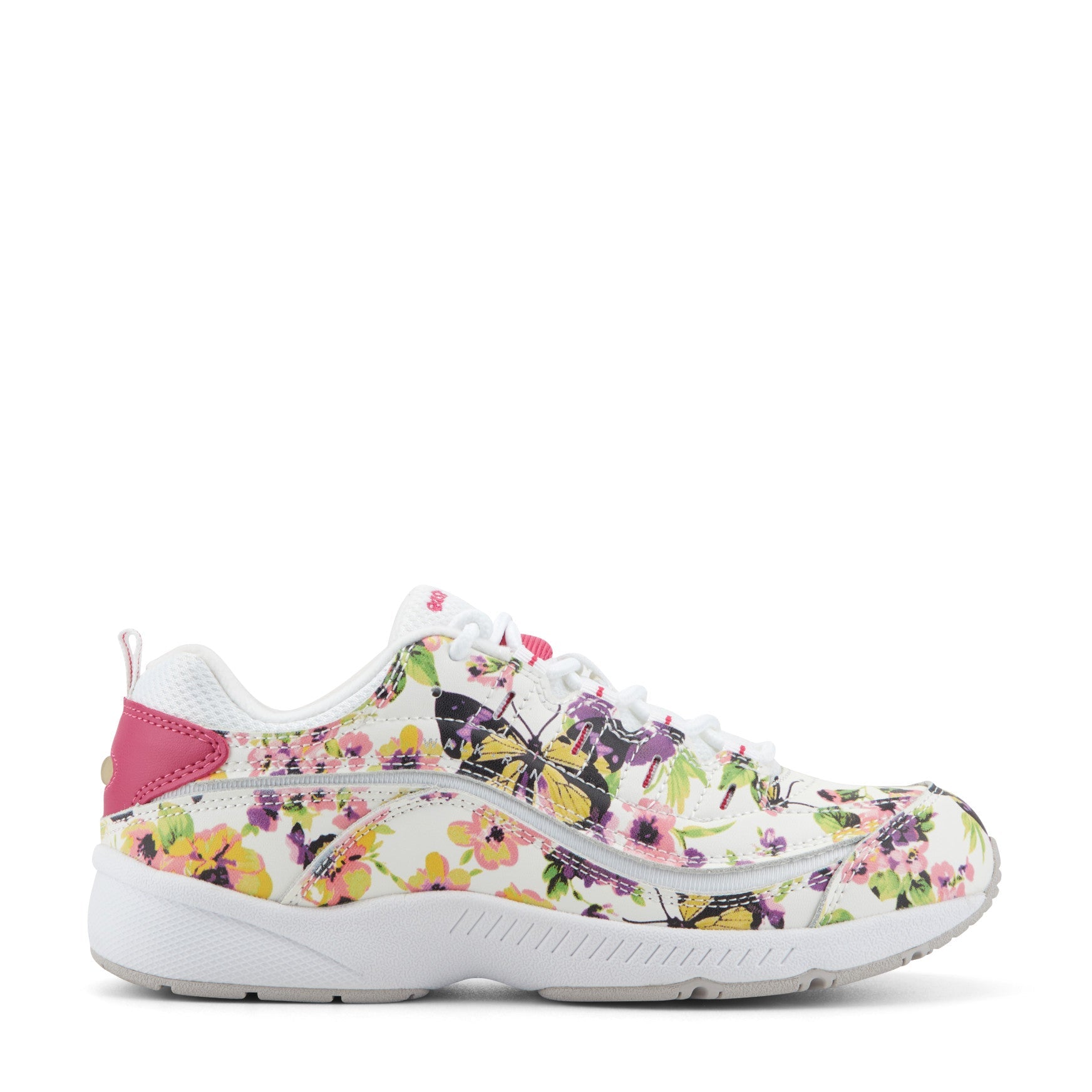 Easy Spirit Romy Leather Walking Shoes - Floral Butterfly Print