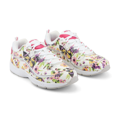 Easy Spirit Romy Leather Walking Shoes - Floral Butterfly Print