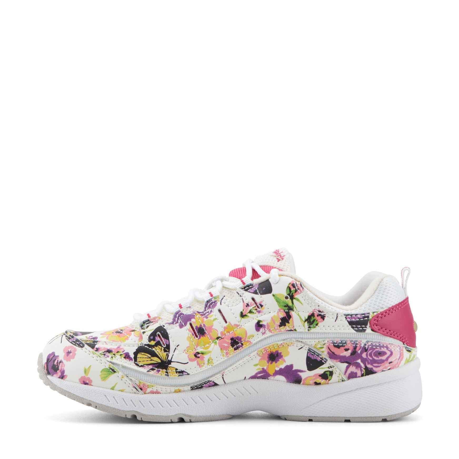 Easy Spirit Romy Leather Walking Shoes - Floral Butterfly Print
