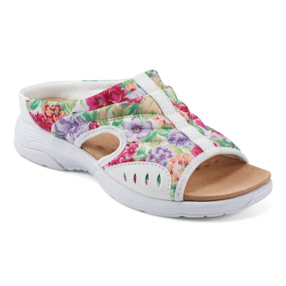 Easy Spirit Traciee Slip On Sandals - White Floral