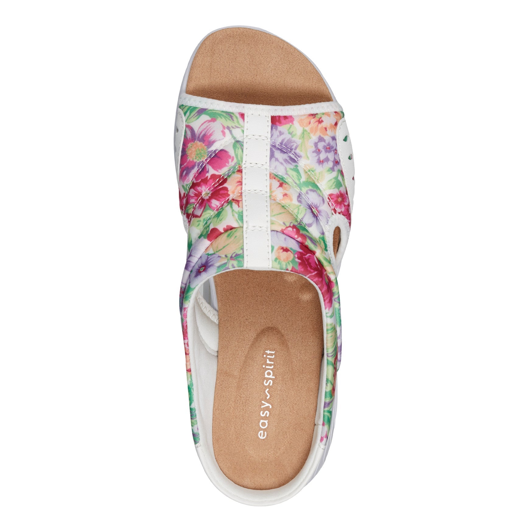Easy Spirit Traciee Slip On Sandals - White Floral
