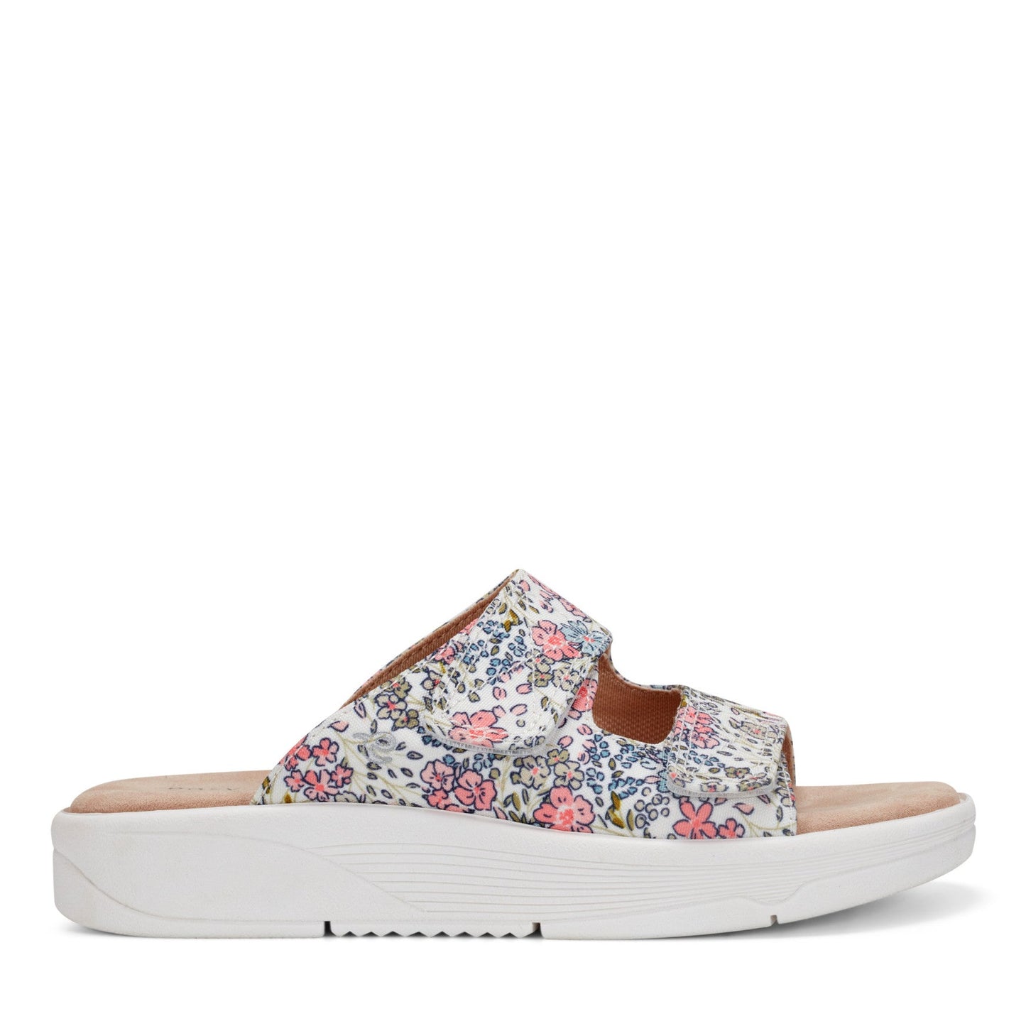 Easy Spirit Red Slip On Sandals - White Floral