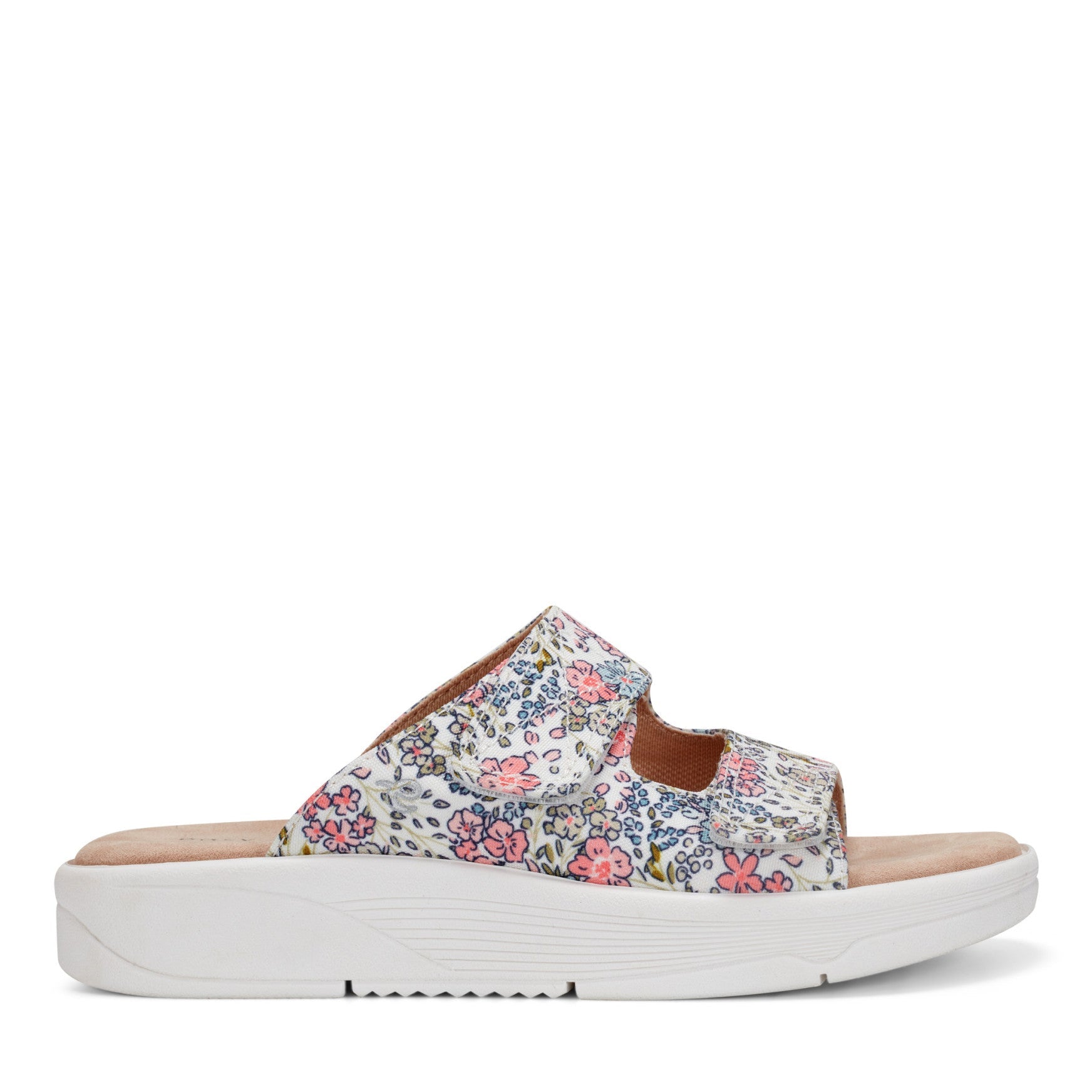 Easy Spirit Red Slip On Sandals - White Floral