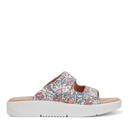 Easy Spirit Red Slip On Sandals - White Floral
