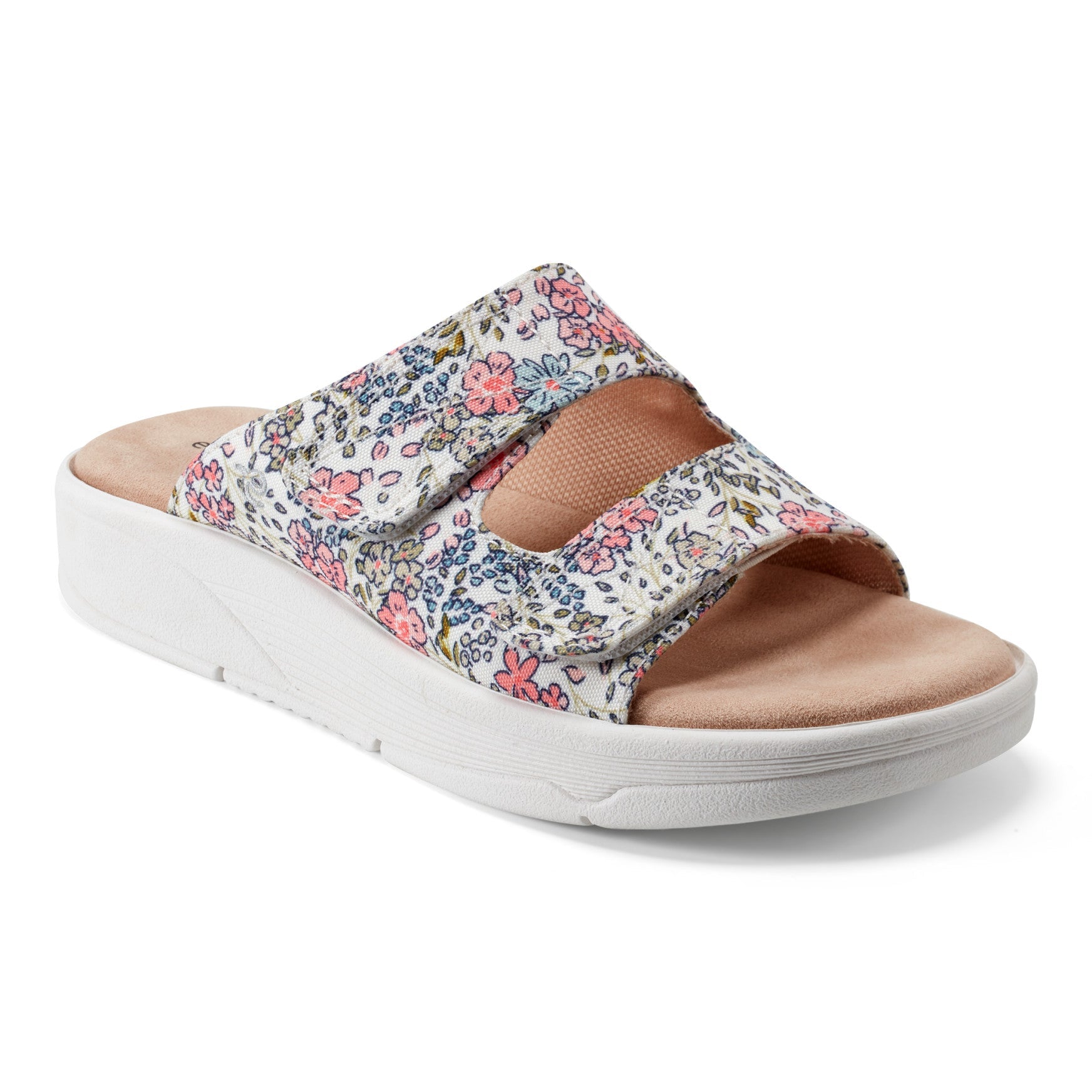 Easy Spirit Red Slip On Sandals - White Floral