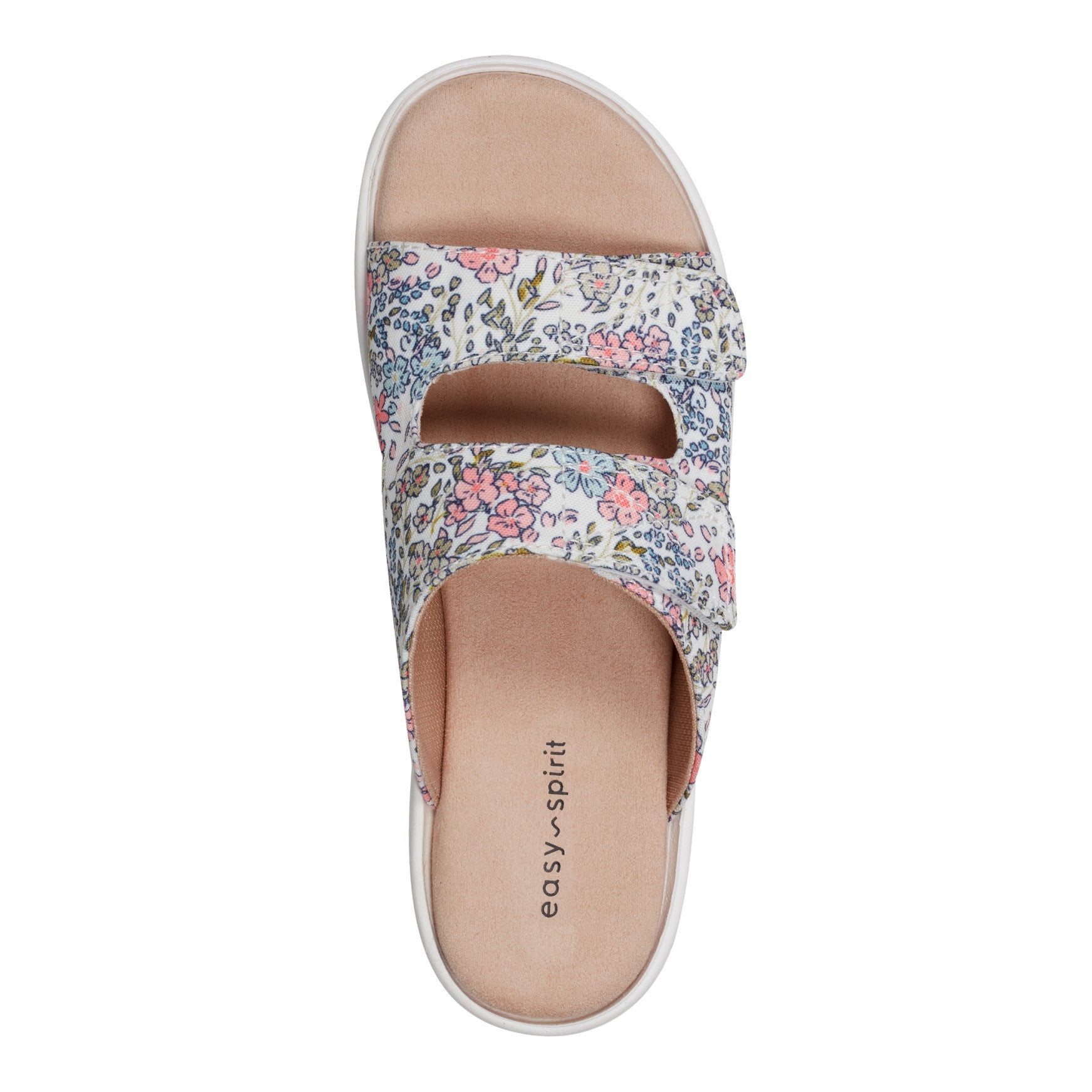 Easy Spirit Red Slip On Sandals - White Floral