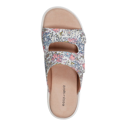 Easy Spirit Red Slip On Sandals - White Floral