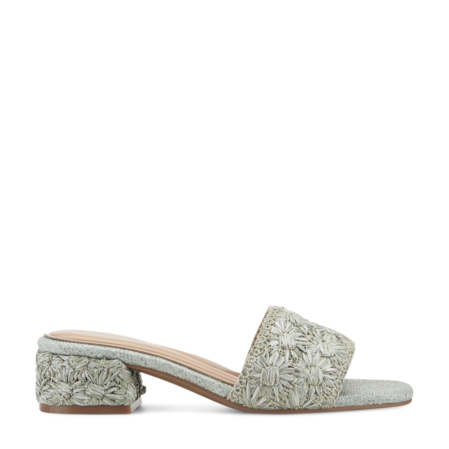 Easy Spirit Rosario Raffia Dress Sandals - Light Green