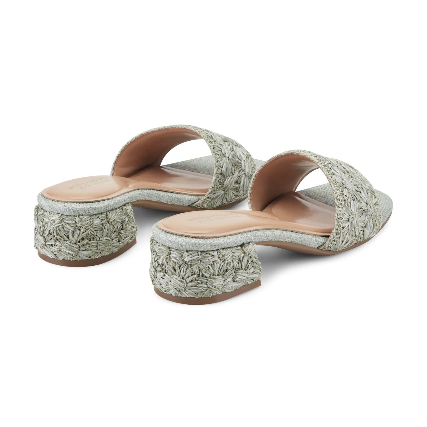 Easy Spirit Rosario Raffia Dress Sandals - Light Green