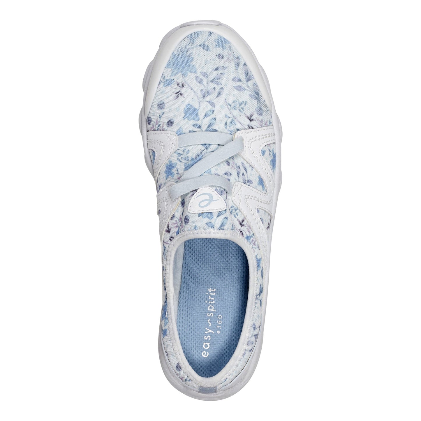 Easy Spirit Riptide Clogs - White/Blue Floral
