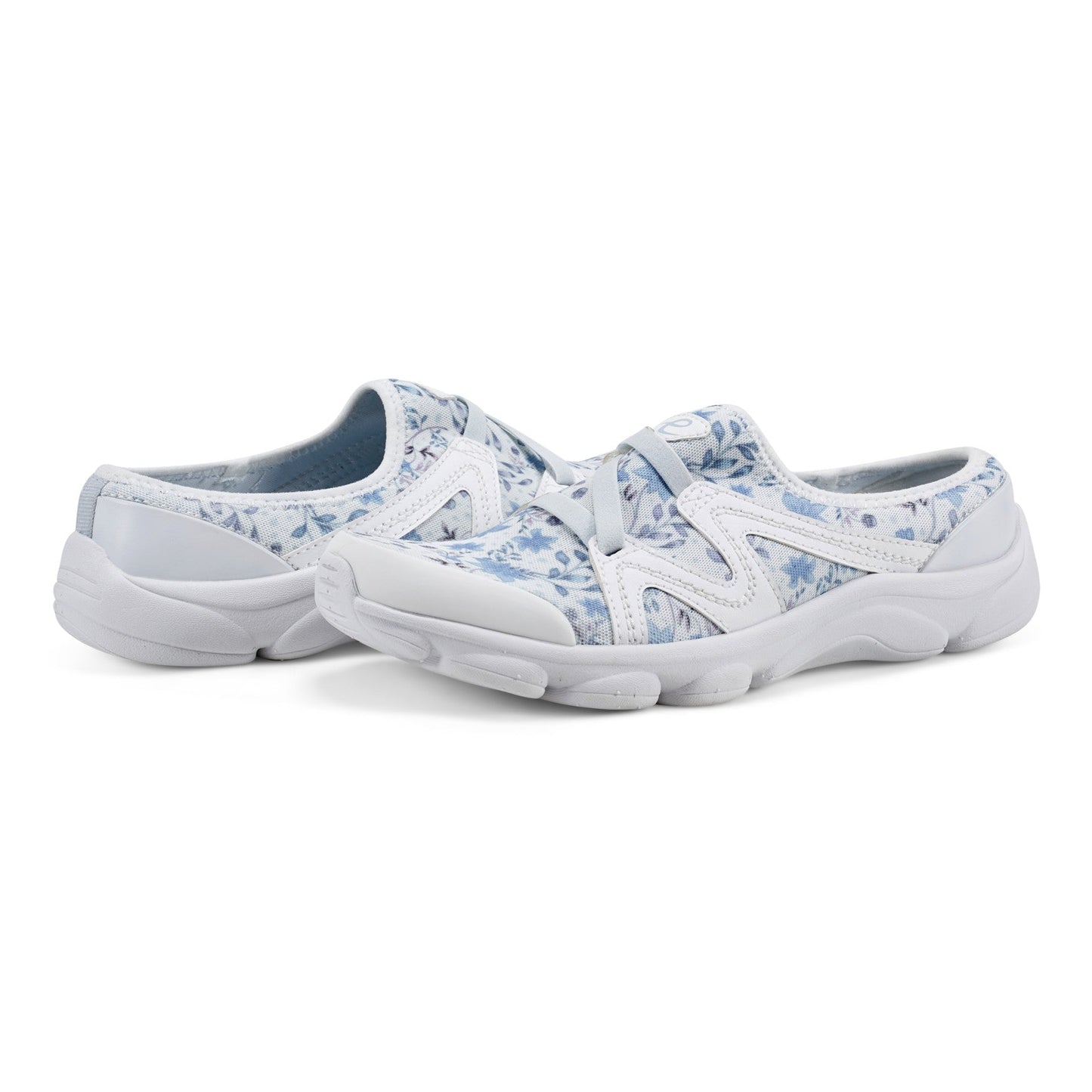 Easy Spirit Riptide Clogs - White/Blue Floral