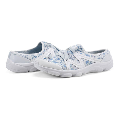 Easy Spirit Riptide Clogs - White/Blue Floral