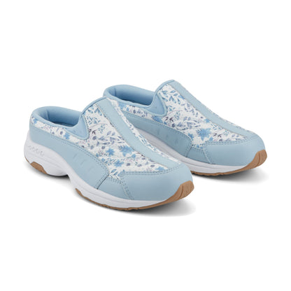 Easy Spirit Traveltime Clogs - Light Blue Prairie Floral