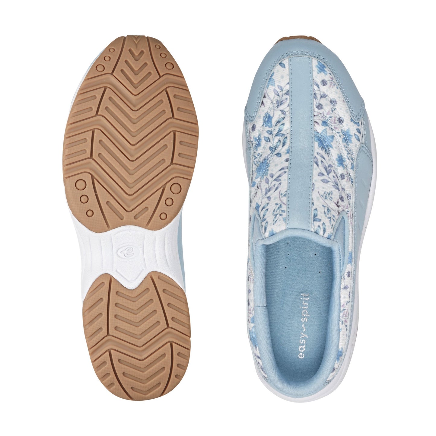 Easy Spirit Traveltime Clogs - Light Blue Prairie Floral