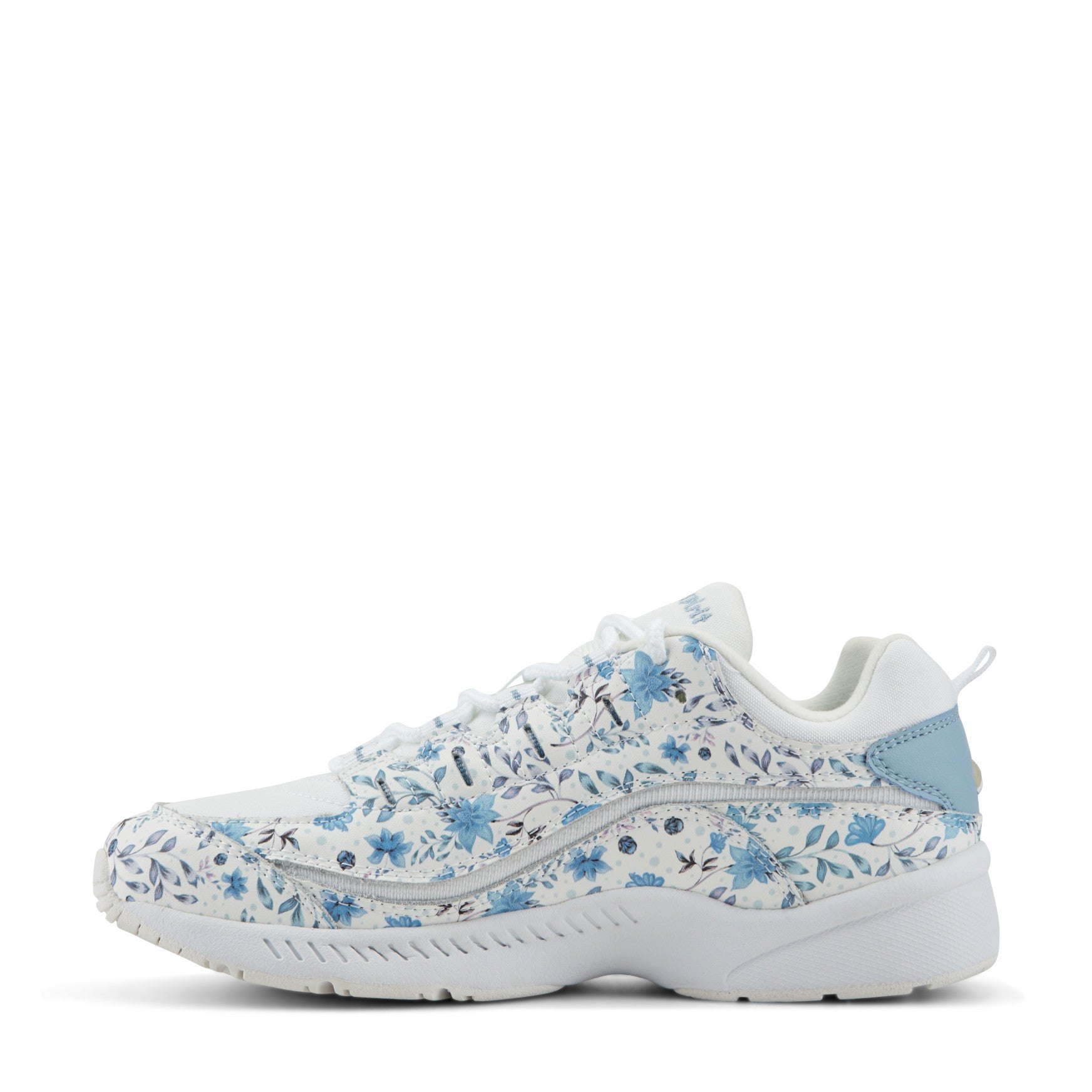 Easy Spirit Romy Walking Shoes - White/Blue Floral