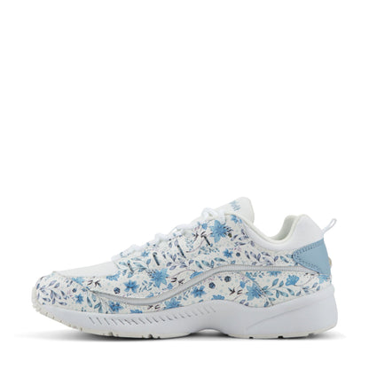 Easy Spirit Romy Walking Shoes - White/Blue Floral