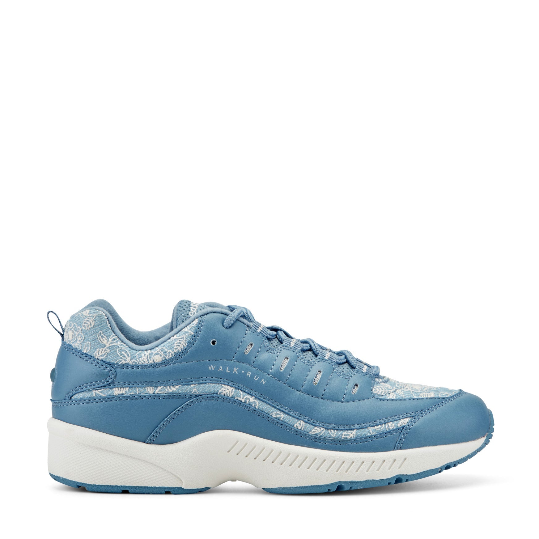Easy Spirit Romy Walking Shoes - Medium Blue/Floral