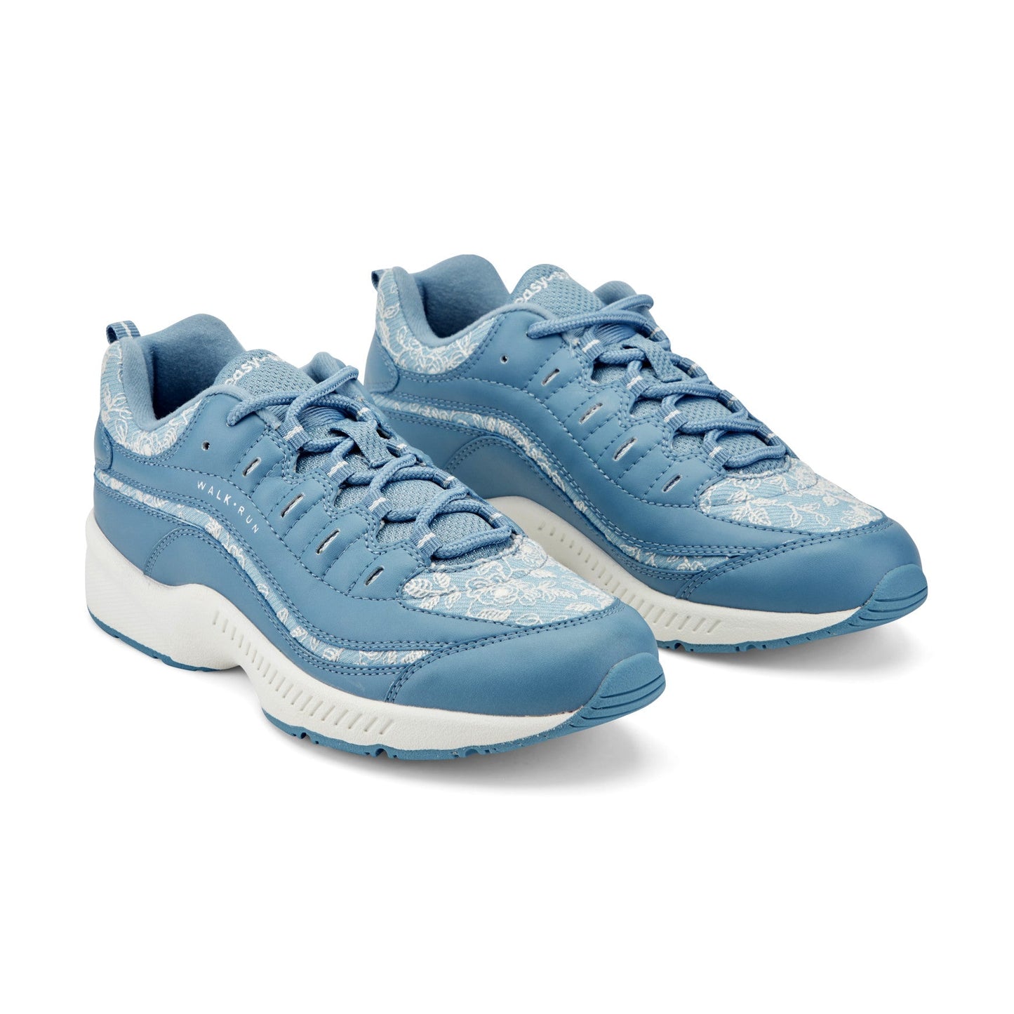Easy Spirit Romy Walking Shoes - Medium Blue/Floral