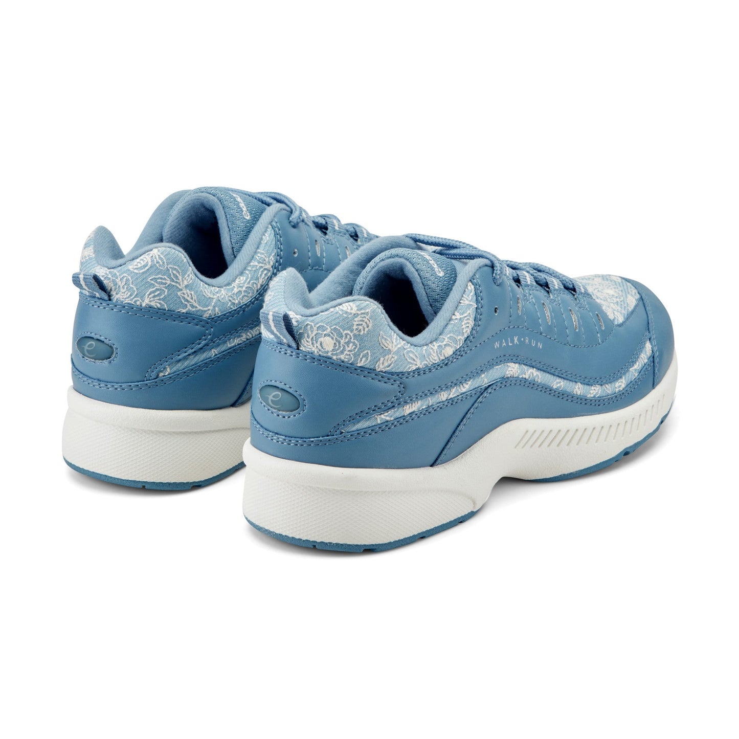 Easy Spirit Romy Walking Shoes - Medium Blue/Floral