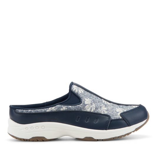 Easy Spirit Traveltime Clogs - Navy/White Floral