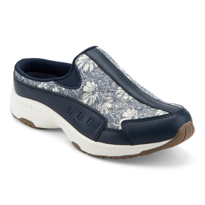 Easy Spirit Traveltime Clogs - Navy/White Floral