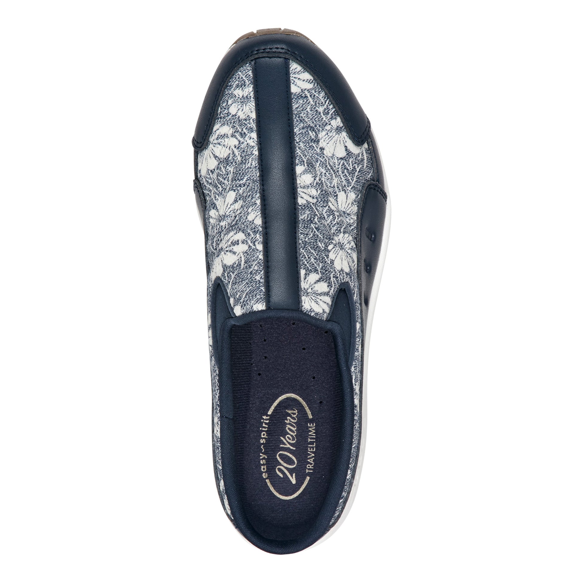 Easy Spirit Traveltime Clogs - Navy/White Floral