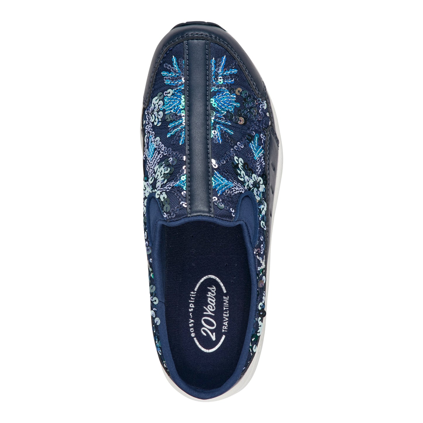 Easy Spirit Traveltime Clogs - Dark Blue/Sequins