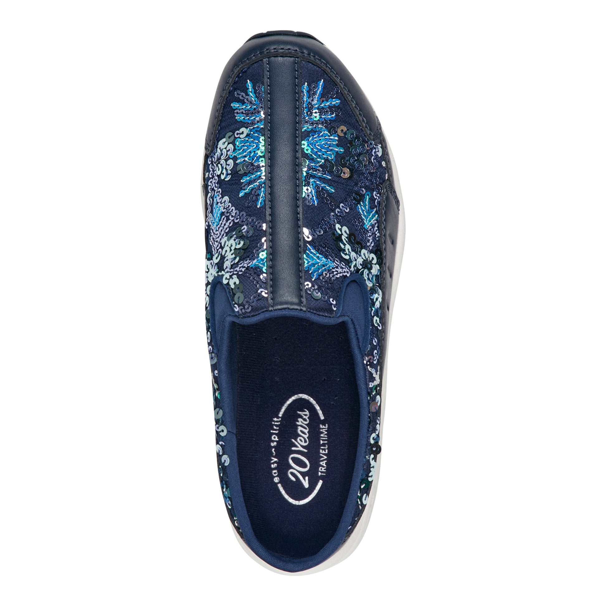 Easy Spirit Traveltime Clogs - Dark Blue/Sequins